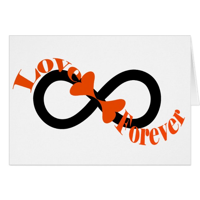 Infinity Love Heart Customisable Card (Front Horizontal)