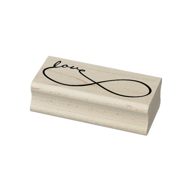 Infinity Love Lemniscate black + your backgr. Rubber Stamp (Stamp)