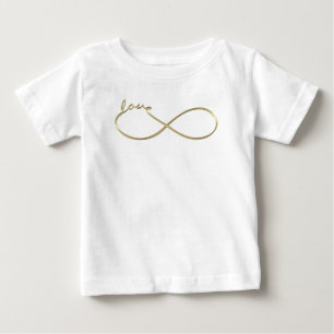 Infinity Love Lemniscate gold + your backgr. Baby T-Shirt