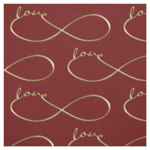Infinity Love Lemniscate gold + your backgr. Fabric