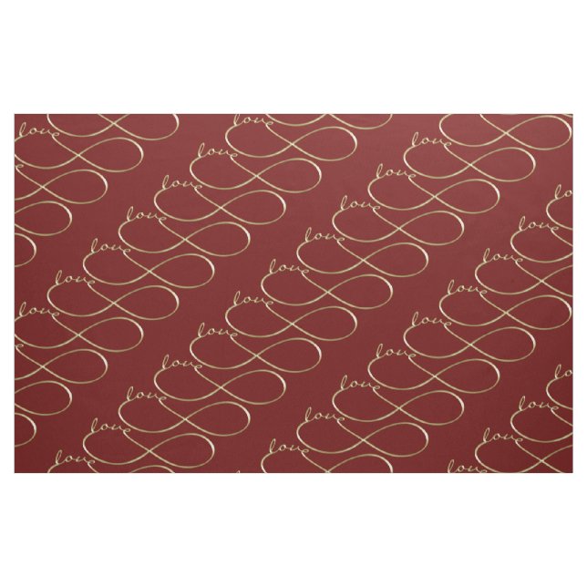 Infinity Love Lemniscate gold + your backgr. Fabric (Fat Quarter)