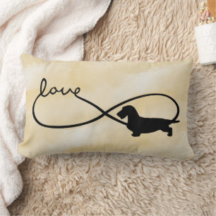 Infinity Love Lemniscate Rough-Hair Dachshund 1 Lumbar Cushion