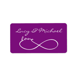 Infinity Love Lemniscate white + your backgr. Label