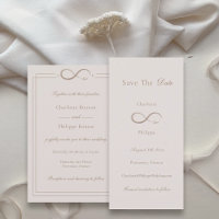 Infinity Love Light Pink Save The Date Wedding