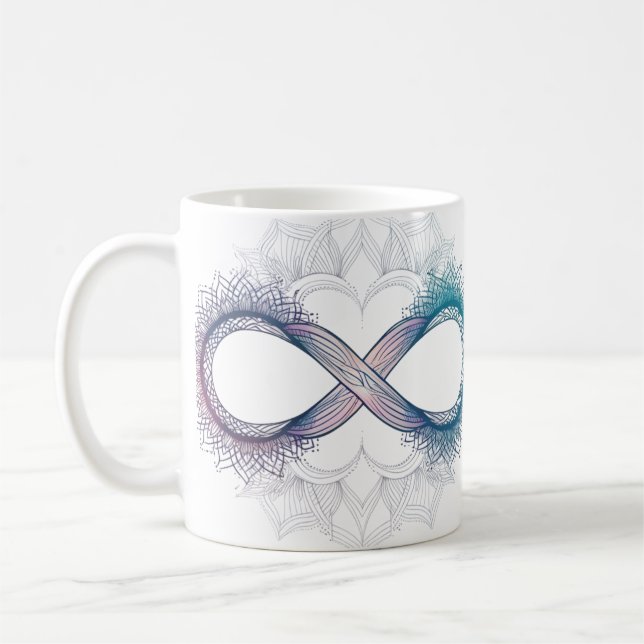 Infinity Love Mandala Classic Mug – Timeless Symbo (Left)