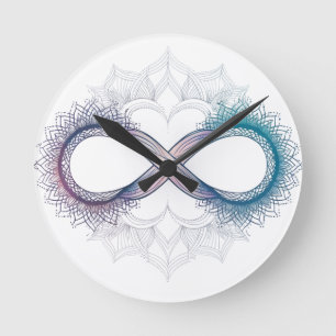 Infinity Love Mandala Wall Clock – Timeless Art fo