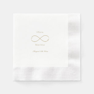 Infinity Love Monogram Elegant White Wedding   Napkin
