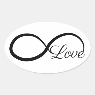 Infinity Love Oval Sticker