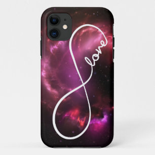 infinity love - pink nebula iPhone 11 case