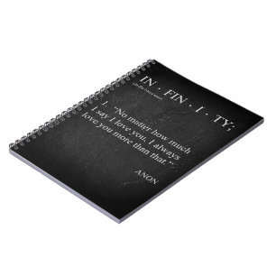 INFINITY Love you more Definition PHOTO NOTEBOOK