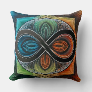 Infinity Mandela African Tribal Madk Abstract Cushion