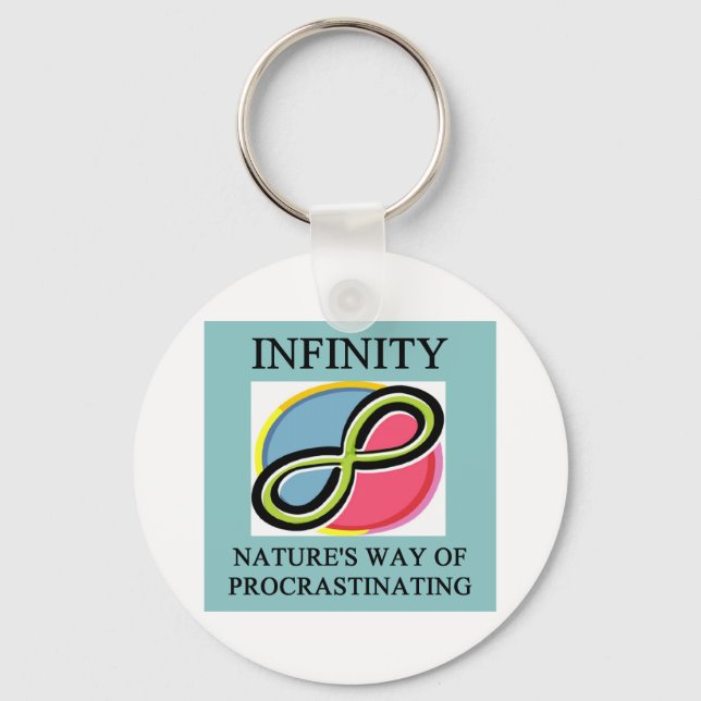 INFINITY math joke Key Ring (Front)