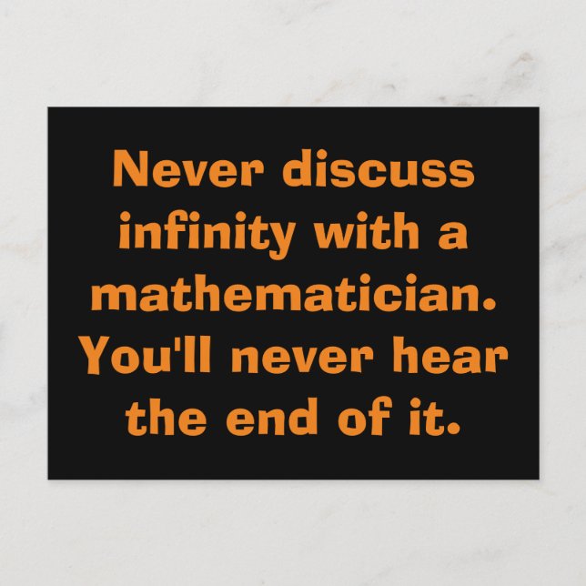 Infinity Math Postcards (Front)