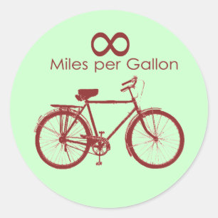 Infinity Miles Per Gallon Bike Sticker
