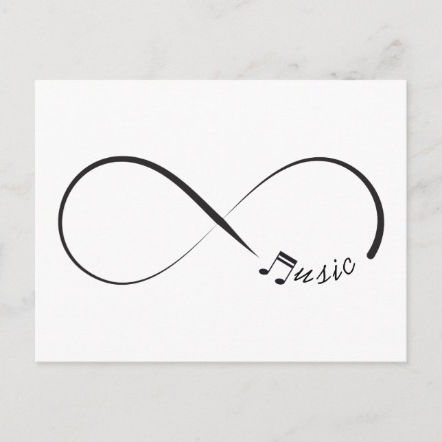 Infinity music symbol postcard (Front)