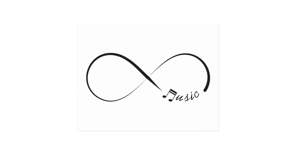 Infinity music symbol postcard | Zazzle.com.au