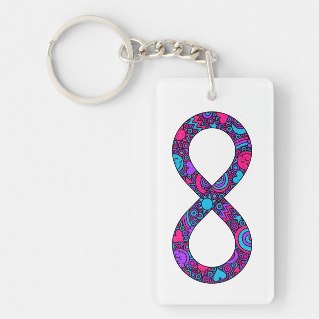 Infinity Neurodiverse Androgyne Pride Limitless Key Ring (Front)