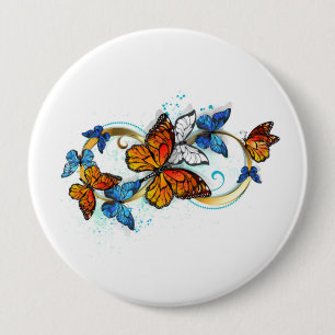 Infinity of Monarch Butterflies 10 Cm Round Badge