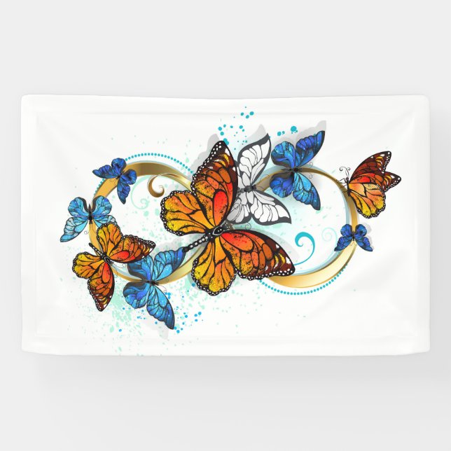 Infinity of Monarch Butterflies Banner (Horizontal)