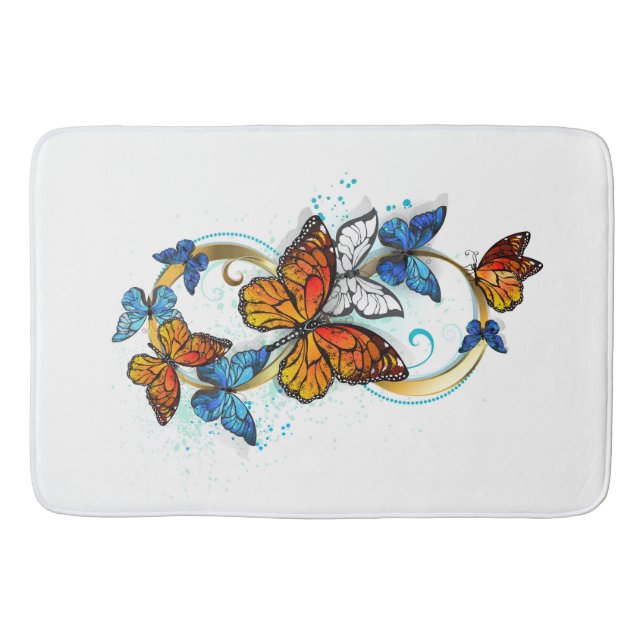 Infinity of Monarch Butterflies Bath Mat (Front)