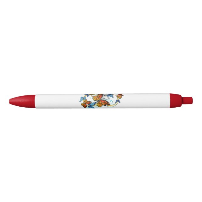 Infinity of Monarch Butterflies Black Ink Pen (Front)