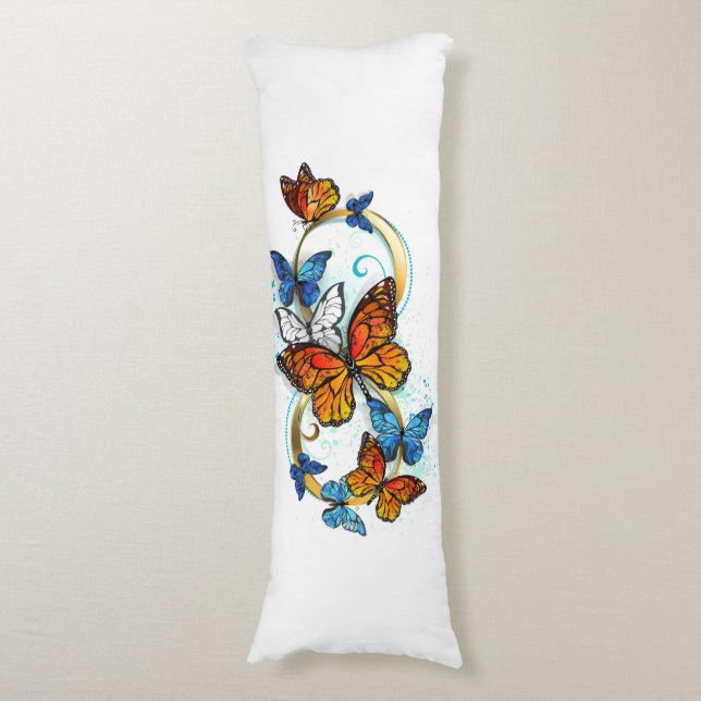 Infinity of Monarch Butterflies Body Cushion (Front Vertical)