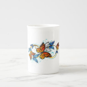 Infinity of Monarch Butterflies Bone China Mug