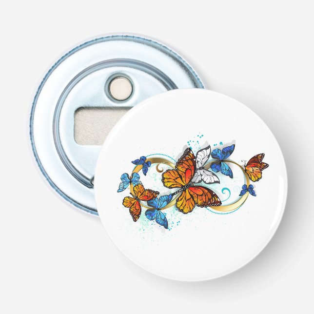 Infinity of Monarch Butterflies Bottle Opener (Front)