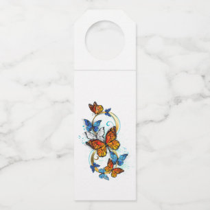 Infinity of Monarch Butterflies Bottle Tag
