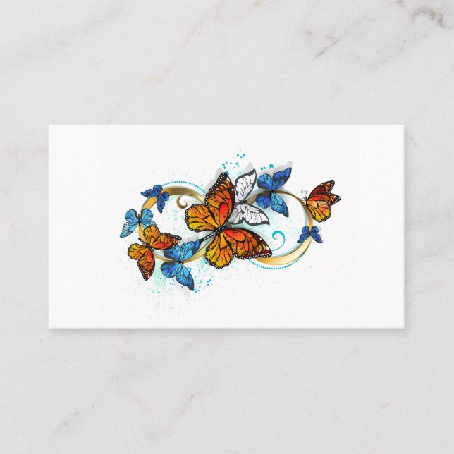 Infinity of Monarch Butterflies Business Card (Front)