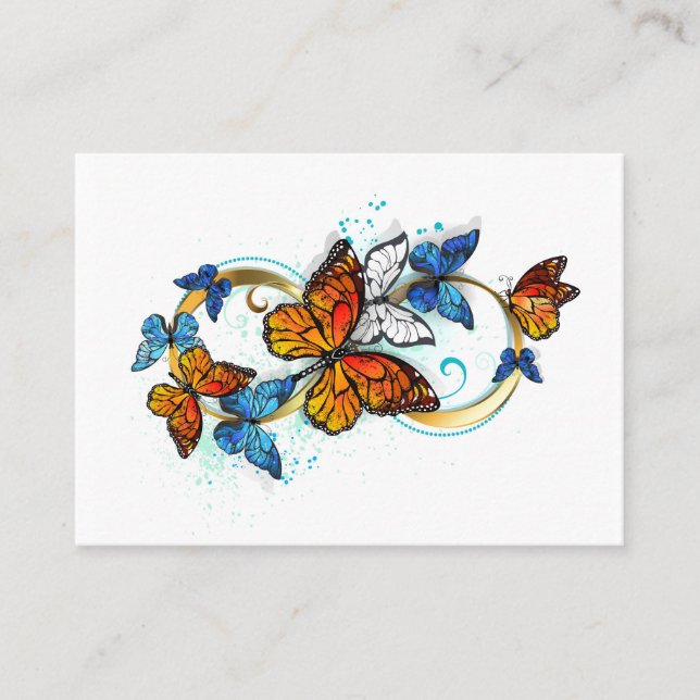 Infinity of Monarch Butterflies Calling Card (Front)