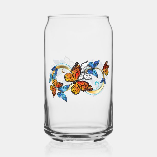 Infinity of Monarch Butterflies Can Glass (Front)