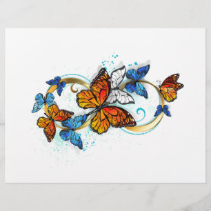 Infinity of Monarch Butterflies Custom Letterhead