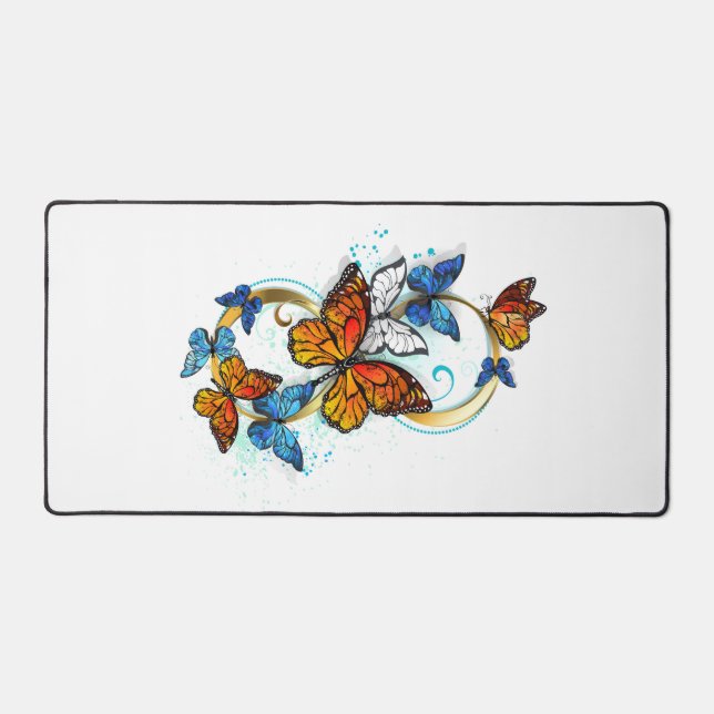 Infinity of Monarch Butterflies Desk Mat (Front)