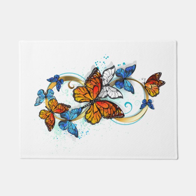 Infinity of Monarch Butterflies Doormat (Front)