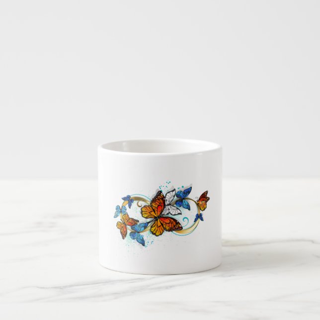 Infinity of Monarch Butterflies Espresso Cup (Front)