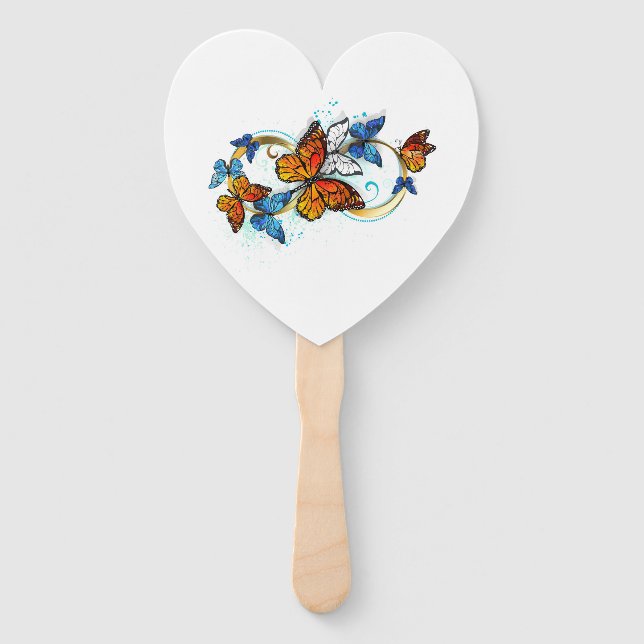 Infinity of Monarch Butterflies Hand Fan (Front)