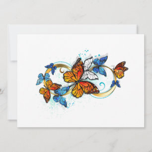 Infinity of Monarch Butterflies Holiday Card