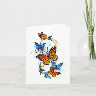 Infinity of Monarch Butterflies Holiday Card