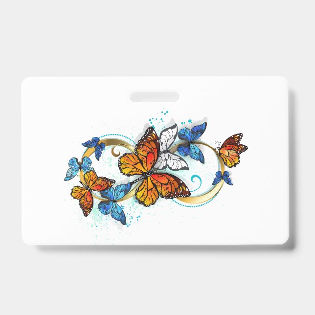 Infinity of Monarch Butterflies ID Badge (Front)
