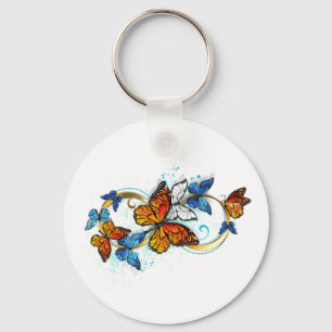 Infinity of Monarch Butterflies Key Ring