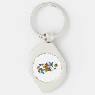 Infinity of Monarch Butterflies Key Ring