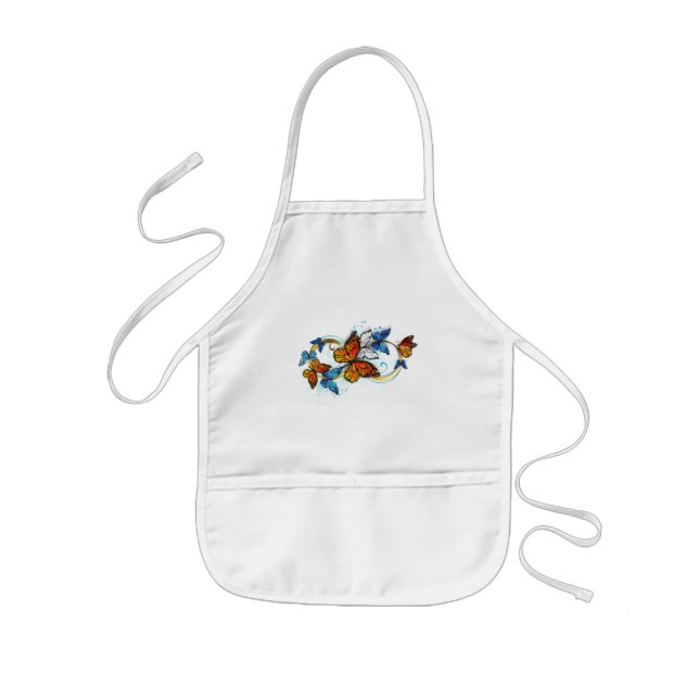 Infinity of Monarch Butterflies Kids Apron (Front)