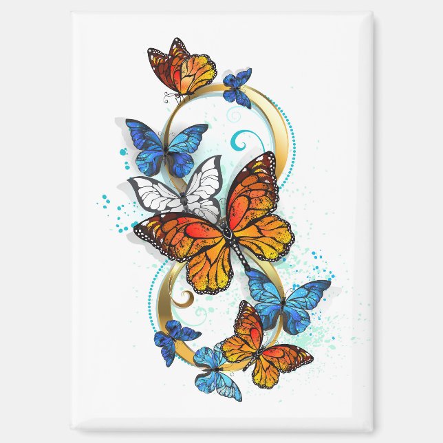 Infinity of Monarch Butterflies Magnet (Front)