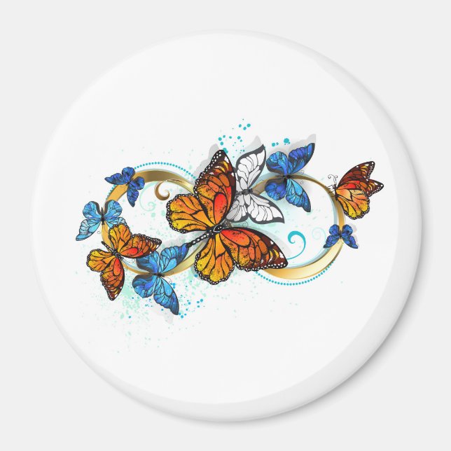 Infinity of Monarch Butterflies Magnet (Front)