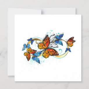 Infinity of Monarch Butterflies Magnetic Invitation