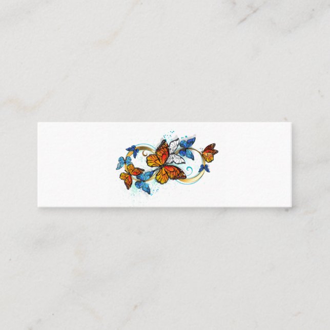 Infinity of Monarch Butterflies Mini Business Card (Front)