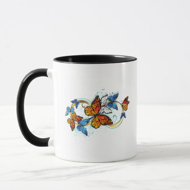 Infinity of Monarch Butterflies Mug (Left)