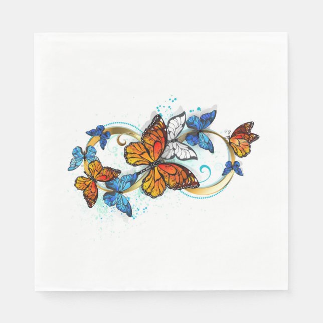 Infinity of Monarch Butterflies Napkin (Front)