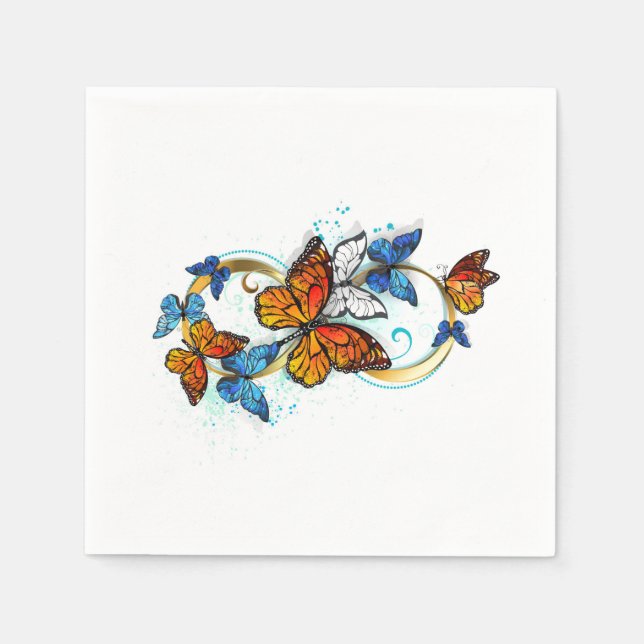 Infinity of Monarch Butterflies Napkin (Front)